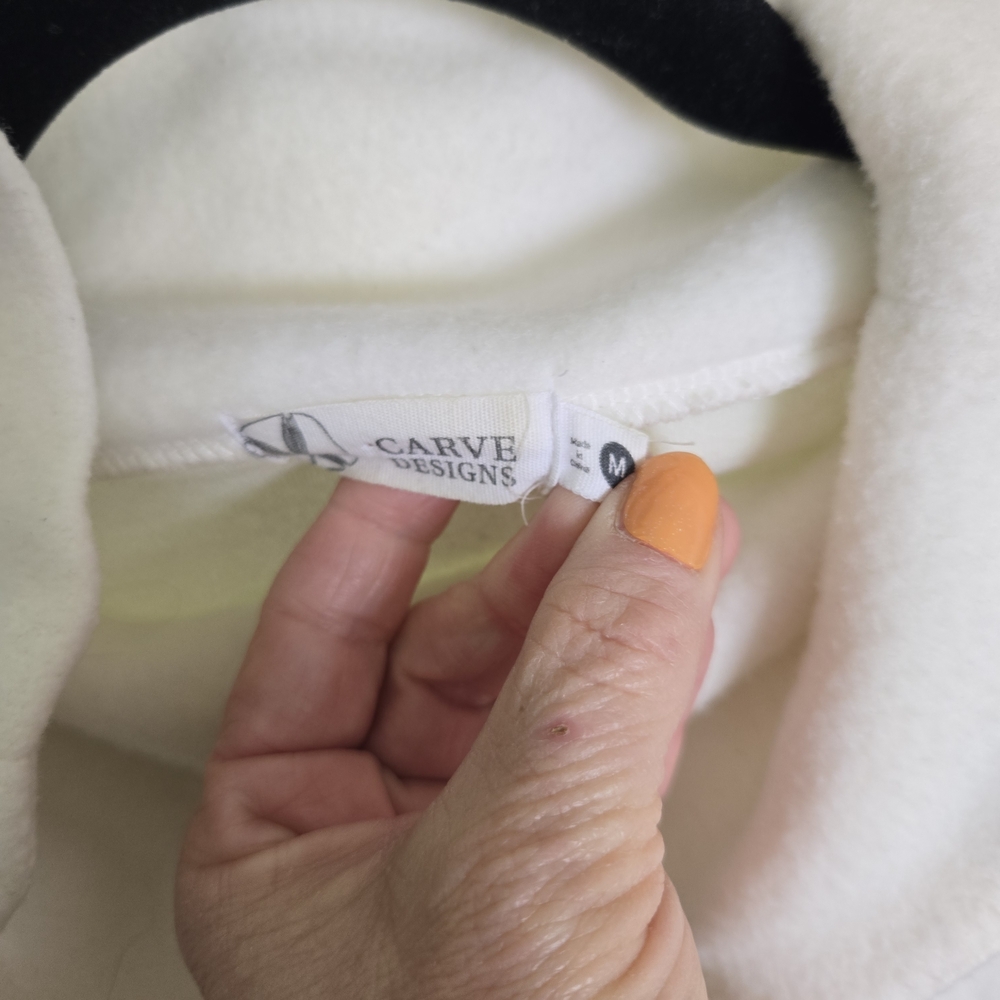 Carve Designs Off-White Cowl Neck Sweater - Picture 5 of 6